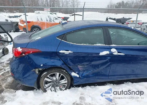 2015 Hyundai Elantra Limited z USA, uszkodzony, nr VIN 5NPDH4AEXFH630910